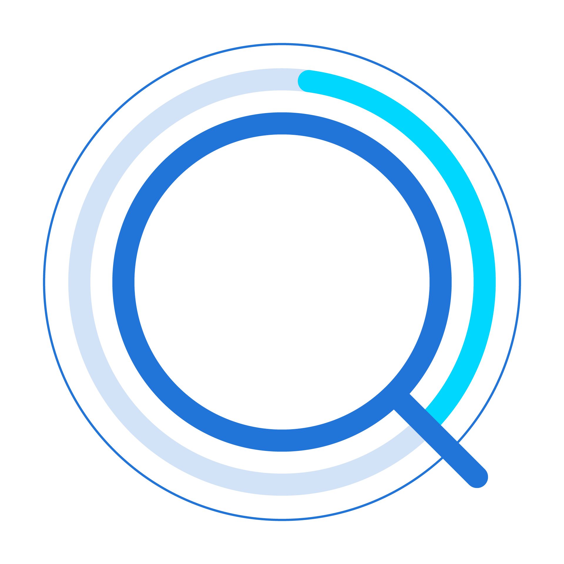 white magnifying test