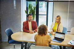 People in conversation