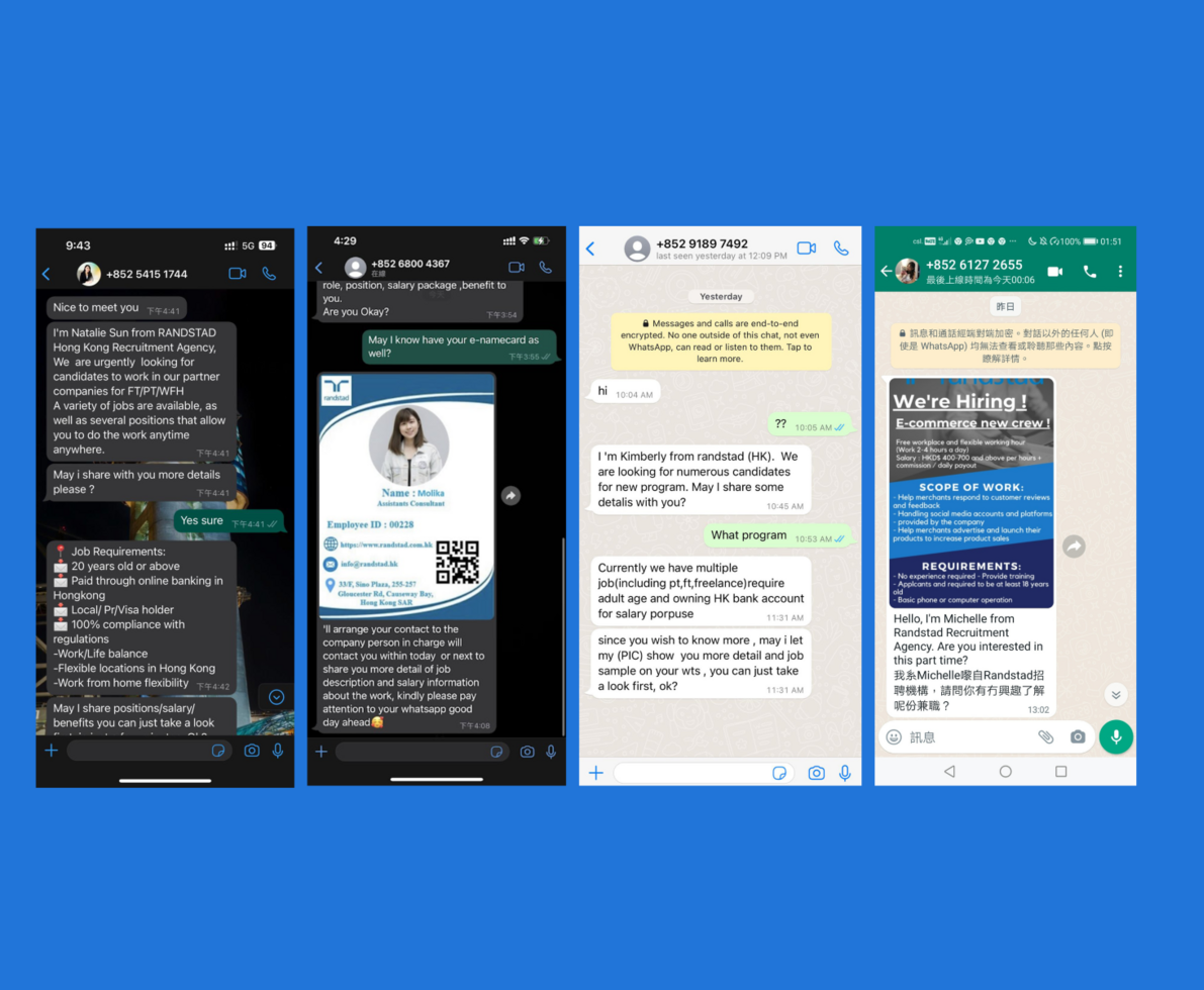job scams on whatsapp