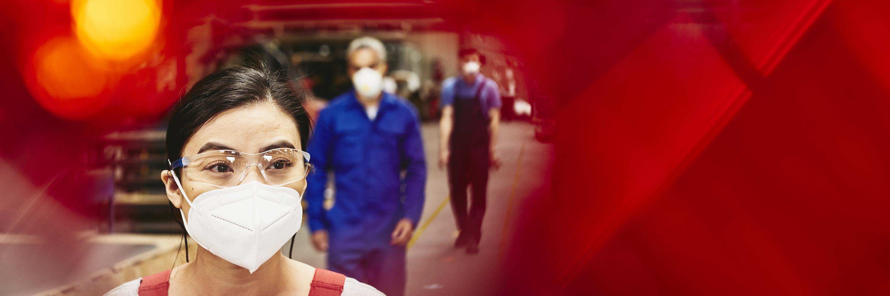 a woman working in the warehouse