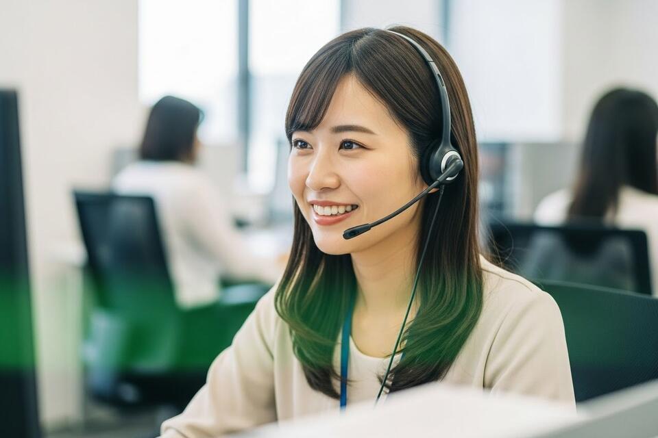 a young girl talking on the phone with headset